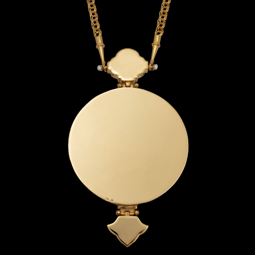 2.7.2184пэ-19/64п Панагия из серебра 925 пробы в позолоте фото 2