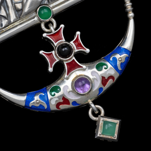 2.7.2270нрэ/148  Панагия серебряная с литьевым образом Богоматери фото 10