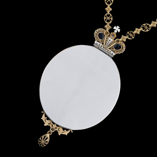 2.7.0630п-1/44п Панагия серебряная 925 пробы в позолоте фото 6