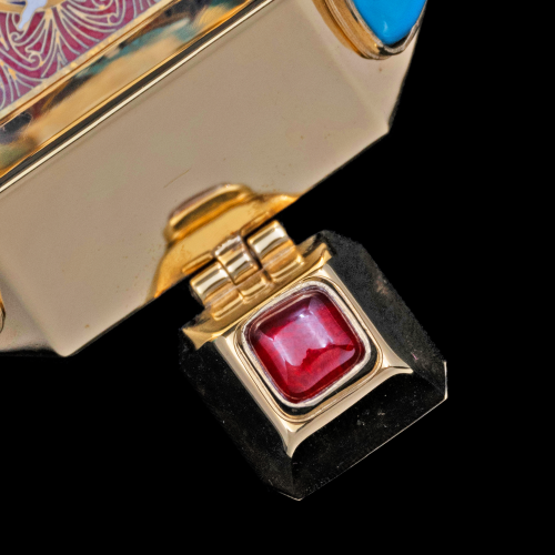 2.7.1555нп-25/112п Панагия из серебра 925 пробы в позолоте с эмалью фото 4