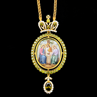 2.7.2762п-1/93п Панагия из серебра 925 пробы в позолоте 