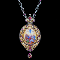 2.7.0505фр-1/44р Панагия серебряная 925 пробы