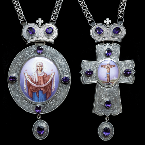 2.7.2564нр-1/29-К Архиерейский наперсный комплект серебряный 925 пробы