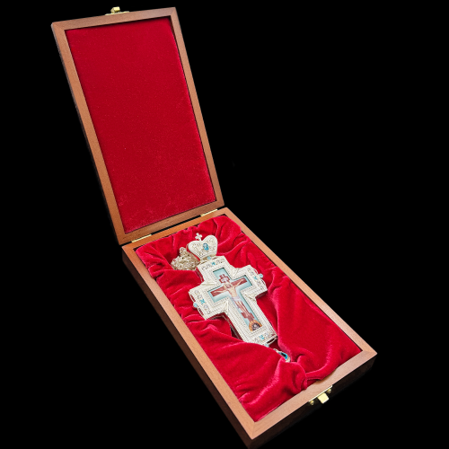 2.10.0273-1/1 Крест наперсный из серебра 925 пробы фото 7