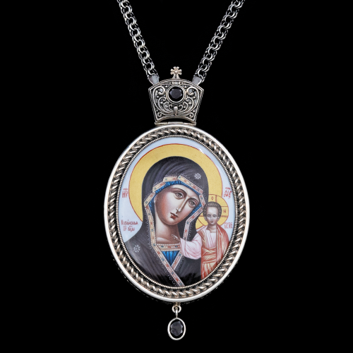 2.7.1145р-1/1р Панагия из серебра 925 пробы