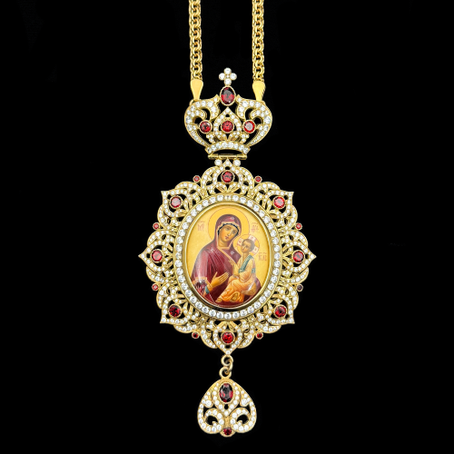 2.7.2536нп-1/1п Панагия из серебра 925 пробы в позолоте