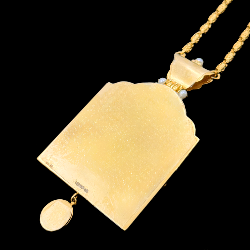 2.7.0877нп-1/73п Панагия из серебра 925 пробы в позолоте фото 2