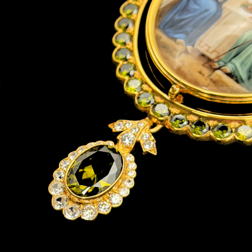 2.7.2762п-1/93п Панагия из серебра 925 пробы в позолоте  фото 3