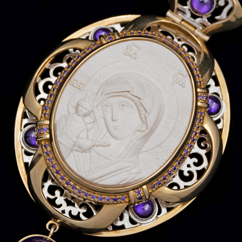 2.7.2277ф-14/113п Панагия серебряная 925 пробы фото 4