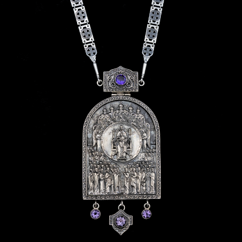 2.7.0328н/19 Панагия из серебра 925 пробы 