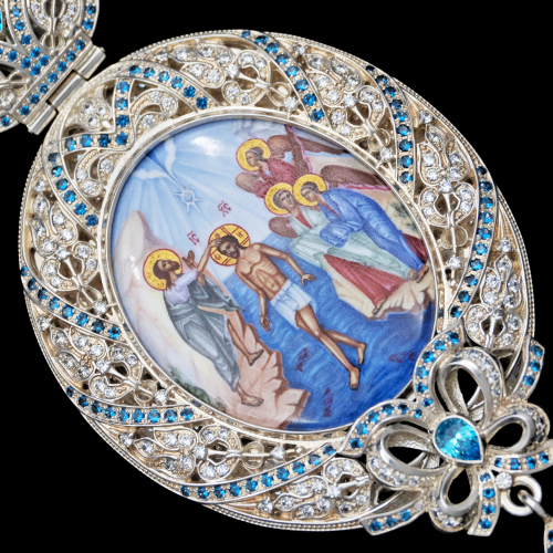 2.7.0505-1/48 Панагия серебряная 925 пробы фото 4