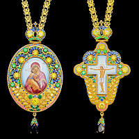 2.7.2232п-1/24п-К Архиерейский серебряный комплект в позолоте