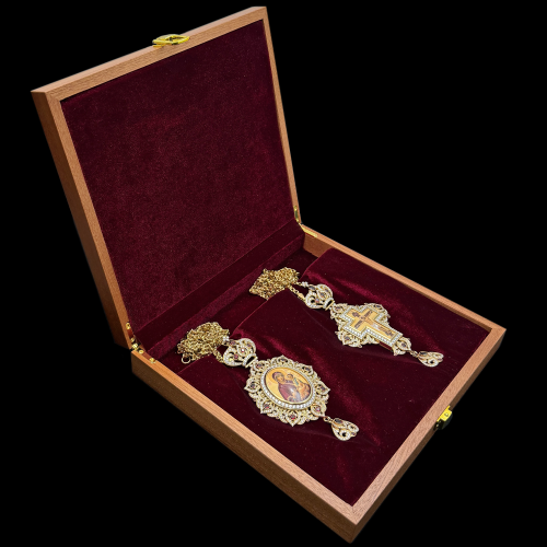 2.7.2536нп-1/1п-К Архиерейский серебряный комплект в позолоте фото 14