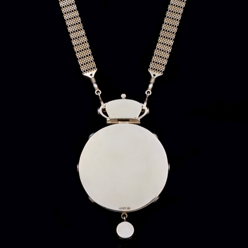 2.7.1996пр-19/120п Панагия из серебра 925 пробы в позолоте фото 2