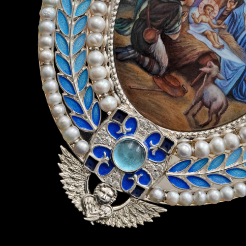 2.7.2535нгэ-1/20 Панагия из серебра 925 пробы фото 4