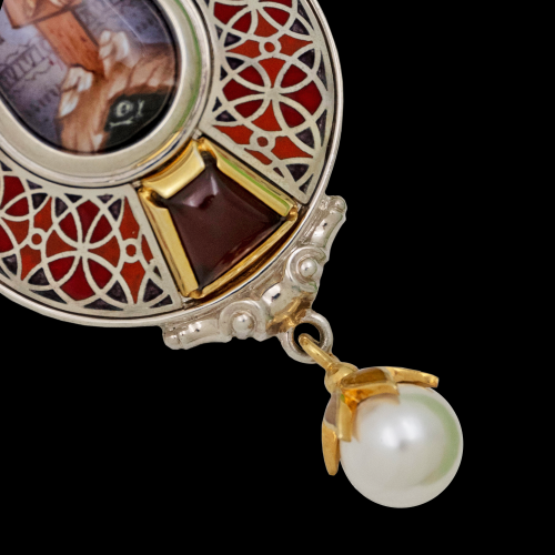 2.10.0585нфгэ-1/63 Крест наперсный из серебра 925 пробы фото 5