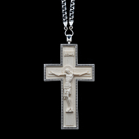2.10.0362р-14/1р Крест наперсный из серебра 925 пробы