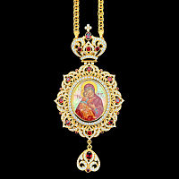 2.7.2536нп-16/1п Панагия из серебра 925 пробы в позолоте