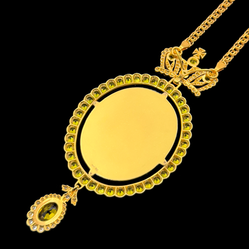 2.7.2762п-1/93п Панагия из серебра 925 пробы в позолоте  фото 2