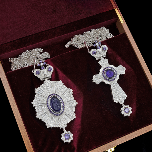 2.7.2103-17/64-К Архиерейский наперсный комплект серебряный 925 пробы фото 3