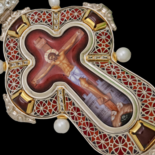 2.10.0585нфгэ-1/63 Крест наперсный из серебра 925 пробы фото 4