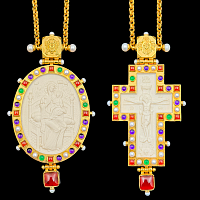 2.7.2204нп-14/112п-К Архиерейский комплект серебряный с позолотой