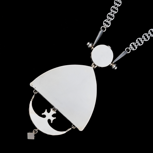 2.7.2270нрэ/148  Панагия серебряная с литьевым образом Богоматери фото 12