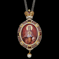 2.7.2455нфгэ-1/63 Панагия из серебра 925 пробы 