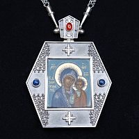 2.7.2356нр-26/64р Панагия из серебра 925 пробы 