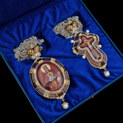 2.7.2455нфгэ-1/63-К Архиерейский серебряный комплект фото 3