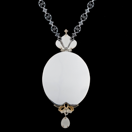 2.7.0505фр-1/44р Панагия серебряная 925 пробы фото 5