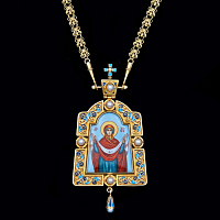2.7.1541пэ-1/41п Панагия из серебра 925 пробы в позолоте