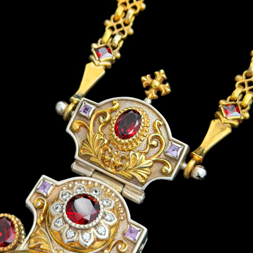 2.10.0297нф-1/52п Крест наперсный из серебра 925 пробы фото 3