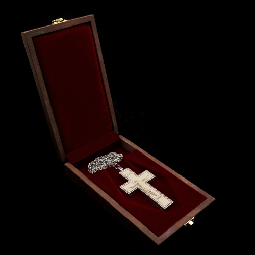 2.10.0362р-14/1р Крест наперсный из серебра 925 пробы фото 6