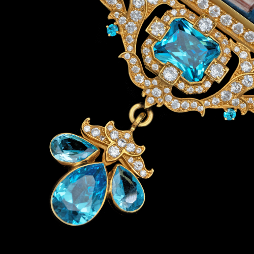 2.7.2067п-1/41п Панагия из серебра 925 пробы в позолоте  фото 3