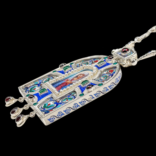 2.7.2124нгэ-1/98 Панагия из серебра 925 пробы фото 7