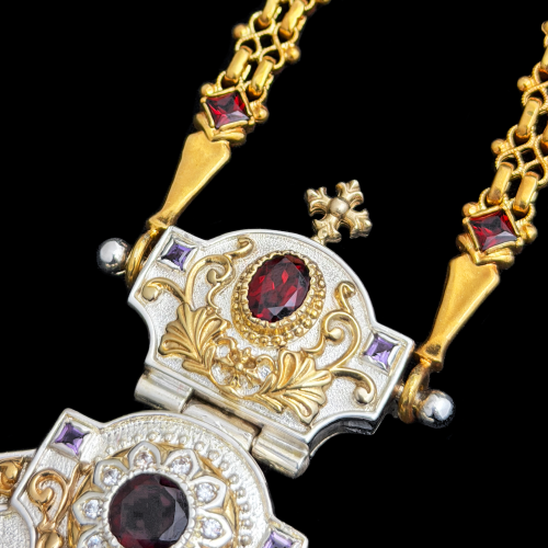 2.7.1135нф-1/52п Панагия из серебра 925 пробы  фото 5