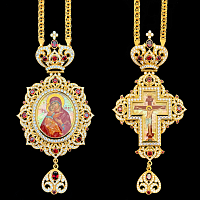 2.7.2536нп-16/1п-К Архиерейский серебряный комплект в позолоте