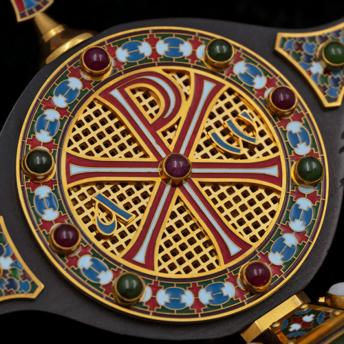 2.7.2771лнпэ Жезл архиерейский с натуральными камнями в позолоте фото 5