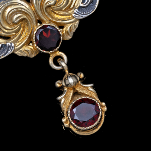 2.152.0005нпр-1/100пр Панагия серебряная 925 пробы с натуральными камнями фото 5