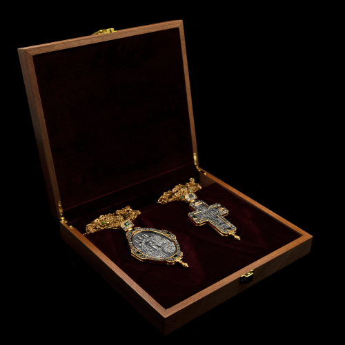 2.7.1107п/52п-К Архиерейский наперсный комплект серебряный 925 пробы фото 14