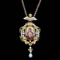 2.7.1867п-1/112п Панагия из серебра 925 пробы в позолоте