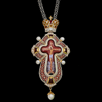 2.10.0585нфгэ-1/63 Крест наперсный из серебра 925 пробы