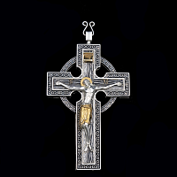 2.10.0307р Крест наперсный из серебра 925 пробы