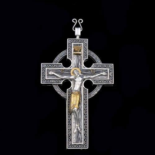 2.10.0307р Крест наперсный из серебра 925 пробы