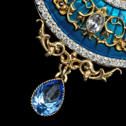 2.7.0630п-1/44п Панагия серебряная 925 пробы в позолоте фото 5