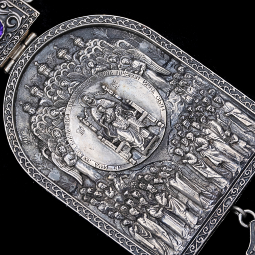 2.7.0328н/19 Панагия из серебра 925 пробы  фото 4