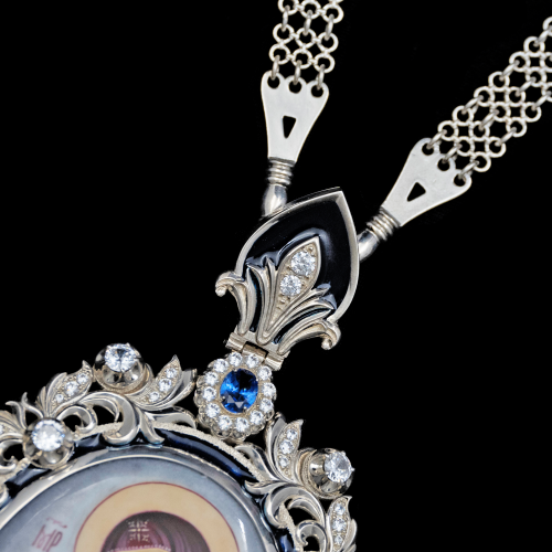 2.7.2524э-1/143 Панагия из серебра 925 пробы  фото 5