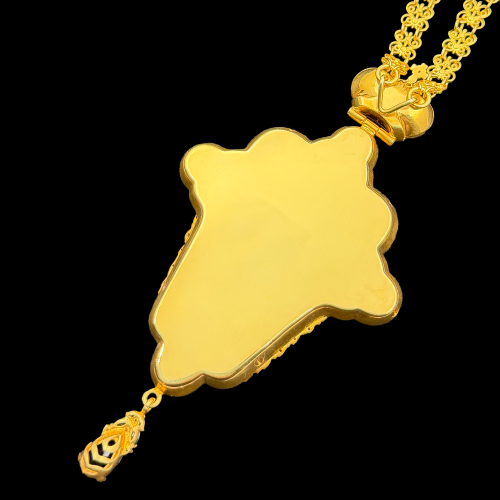 2.10.0537п-1/24п Крест наперсный из серебра 925 пробы в позолоте фото 6