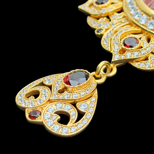 2.7.2536нп-16/1п Панагия из серебра 925 пробы в позолоте фото 3